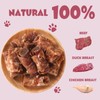 ASMPET Dog Treats Triple Flavor Chicken Wrapped Duck Beef Rolls