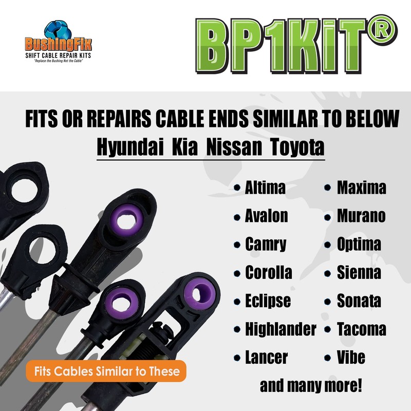 BushingFix BP1Kit - Automatic Transmission Shift Cable Bushing Repair Kit,