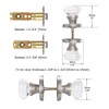 CLCTK Modern Glass Door Knobs, Passge Hall Closet Door Knobs,