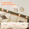 SUPERJARE 102 Inch Sofa Table with 2 Power Outlets and