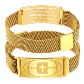 GLEZZA Football Bracelet Jewelry Gifts,Faith Cross Bracelets for Men Jewelry Gift Religious Baptism Easter Gifts for Teens Teams Son Grandson Brother,Adjustable Size