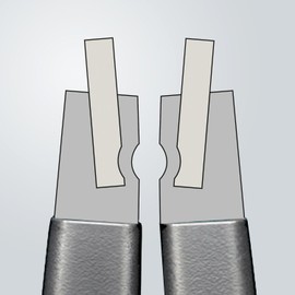 Knipex 48 21 J21 Pinza De Precisión Para Anillos De Retención Para Anillos De Retención Interiores En Taladros Acabado Pavonado 165 Mm