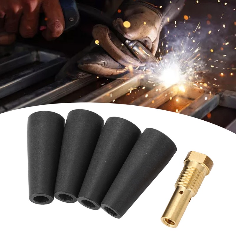 4Pcs PTFE Flux Core Gasless Nozzle 1Pcs Brass Gas Diffuser
