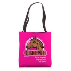 Funny Equestrian Introvert Equinetrovert Horses Over Humans Tote Bag