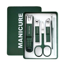 6-piece set of nail clippers that don't stick to the tree, green, 1 set / 트리에 튀지않는 손톱깎이 6종 세트, 그린, 1세트