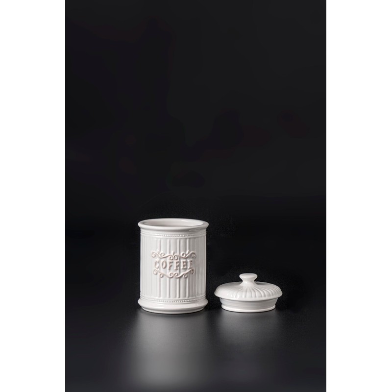 TAWCHES Doric Scroll Ceramic Canisters Sets For The Kitchen Canisters