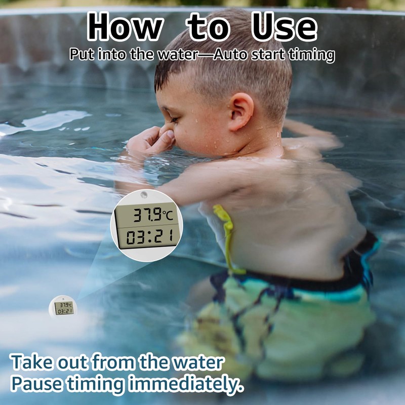 Cold Plunge Thermometer & Timer, Ice Bath Thermometer Timer with