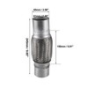 X AUTOHAUX 65x245mm Universal Car Exhaust Flexible Pipe Tubing Silver