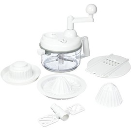 Weston Multi Function 8-Cup Manual Mixer , Chop and Mix in One Container, 3 Blade Chopper,White