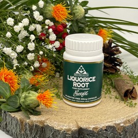 Bio-Health Liquorice Herbal Food Supplement for General Health, Digestive System and Menopausal Support, Suitable for Vegan and Vegetarians, Additive Free 60 Capsules