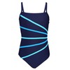 Aquarti Girls' Swimming Costume with Spaghetti Straps, Stripes - 146