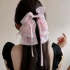 HAPVITAL Ruffled Ribbon, Hair Claw Large, Hair Ornament, Cute, Hair