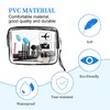 KAHOUI Pack of 2 Toiletry Bags, Transparent, PVC Cosmetic Bag,