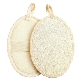 Natürlicher Luffa Schwamm Peeling Körper Wäscher (2 Stück) aus umweltfreundlichem und biologisch abbaubarem Dusch-Luffaschwamm Luffa für Damen und Herren