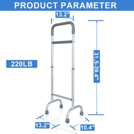 Stand Assist Aid for Elderly with EVA Foam Handrail and Storage Bagcouch Cane Stand Up Assist Stair Assistance for Elderly Walking Aids for Stability and Balance for Seniors (Aluminum Alloy)