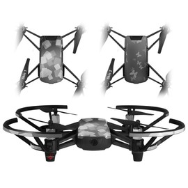 Skin Decal Wrap 2 Pack for DJI Ryze Tello Drone Bokeh Squared Grey Drone NOT Included