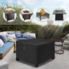 Fire Pit Cover Square, 32×32 lnch Heavy Duty Waterproof 600D