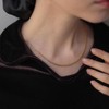 [AJIRO ACCESSORY] N054 Necklace, Silver, Gold, Simple, Chain, Office, Stylish,