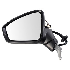 TRQ Left Mirror Manual Folding Drivers Side Compatible with 2020-2021 Volkswagen Tiguan VW1320180