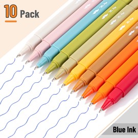 Mr. Pen- Aesthetic Pens, 10 Pack, Blue Ink, Fast Dry, No Smear Bible Pens No Bleed Through, 0.7mm Fine Point Pen, Ballpoint Pens Ballpoint, Fine Tip Pens for Note Taking, Pens Aesthetic