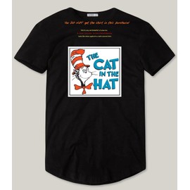 Generic Dr. Seuss - Cat in Hat - for Dark-Colored Materials - Iron On Heat Transfer 6"" x 6.5""