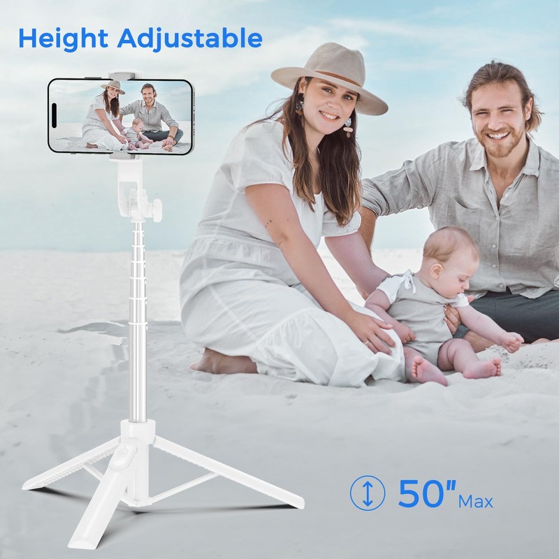 Selfie Stick Travel Tripod for Cell Phone with Remote Control