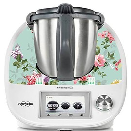 Thermodernizate.com Vinyl Sticker for Vorwerk Thermomix TM5 Vintage Flowers
