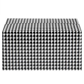 Restaurantware Bio Tek 80 Ounce To Go Boxes 400 Rectangle Take Out Food Containers - Fast Top Closure Disposable Black Houndstooth Paper Carry Out Containers For Burgers Or Fried Chicken