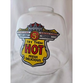 SILVER KING DECAL "HOT FRESH" 5c  FOR SILVER KING GUMBALL/PEANUT MACHINE GLOBE - 011