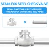 ERGAOBOY 1/2" BSP 304 Stainless Steel Check Valve, Female x