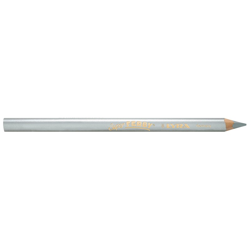 LYRA Super Ferby Metallic Wooden Chunky Colouring Pencils, 6 Assorted