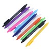 11Pcs Press Ballpoint Pen Colorful Shell 0.5mm Ballpoint Pen Black
