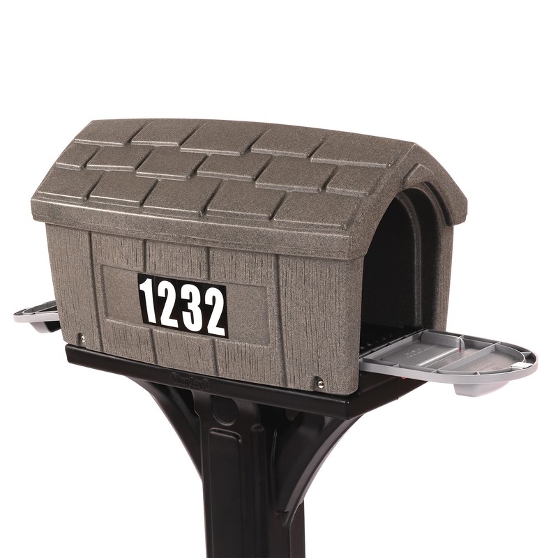 Dig-Free Easy Up Home Mailbox, Graystone/Black, Made in The USA