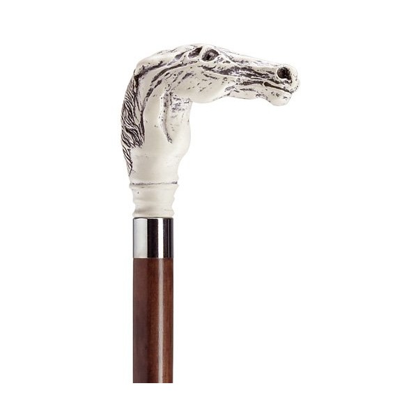 Unisex Racehorse Head Cane Walnut Shaft -Affordable Gift! Item #HAR-9108007