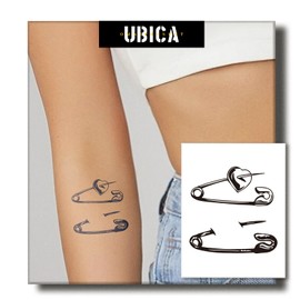 UBICA Temporary Tattoos Adult, 2 Sheets Fake Tattoos, Realistic And Long-Lasting Non-Reflective, Waterproof For 1-2 Weeks, Bond of Love and Protection Tattoo Sticker 3.8X4.4in