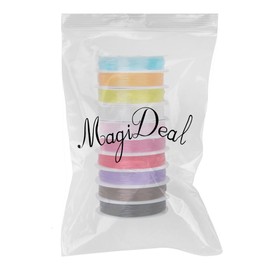 10 Rolls of Crystal Elastic Beading Cord Thread for DIY Jewellery Making Mixed Color-0.6mm