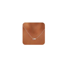 Heart Initial Necklaces for Women 14K Gold Plated Dainty A-Z Letter Pendant Necklace Small Simple Gifts for Womens Jewelry