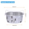 HARFINGTON 50Pcs Baking Cups with Lids 5oz Aluminum Foil Liners