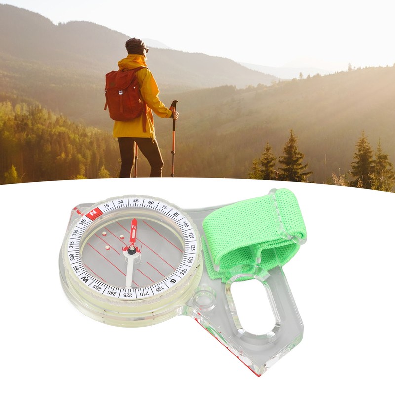 Orienteering Compass Luminous Versatile Sensitive Portable Backpacking Compass for Camping