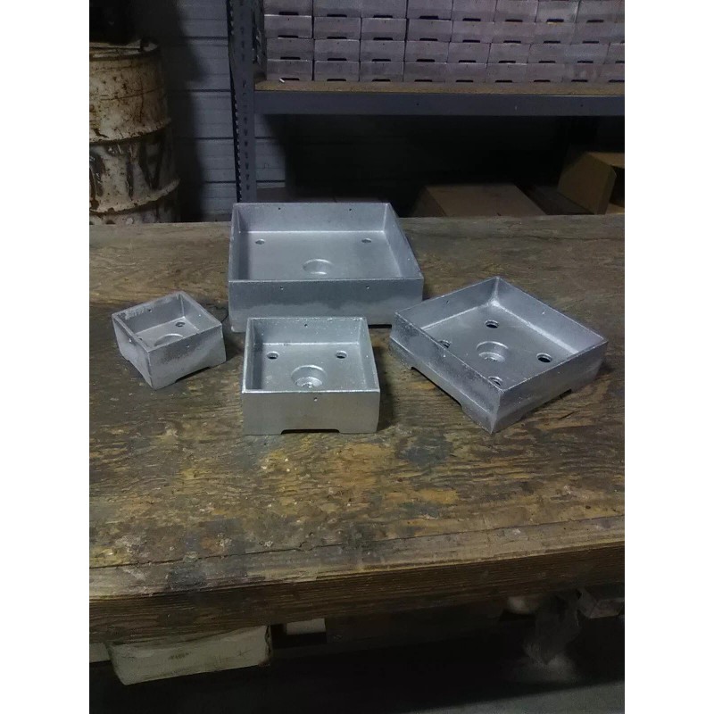 Ben Douglas Foundry Post Base, Anchored 8x8, rough cut, Heavy