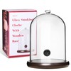 TMKEFFC Smoking Cloche For Food Drinks With Wood Base, Cocktails