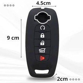 Genérico Funda de Silicona para Llave de Coche Nissan Versa Sentra March X Trail Pathfinder Rogue Protector de Silicon para Llaves de Auto. Funda Carc