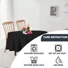 WedDecor 90 Inch Black Round Tablecloth for Circular Table, Premium