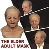 Old Man Mask Realistic/Smoking Old Lady Mask -Latex Headgear Cosplay