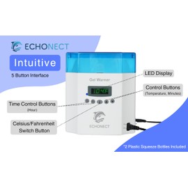 Premium Digital 2-Bottle Gel Warmer, Ultrasound Gel Warmer, Gel Warmer Ultrasound, Massage Oil Warmer, one-Year Warranty