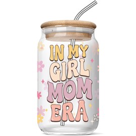 Girl Mom Birthday Gifts - in My Girl Mom Era Coffee Cup 16 Oz - Mothers Day Gifts for New Mom, Gifts for Expecting Mom, Girl Mama