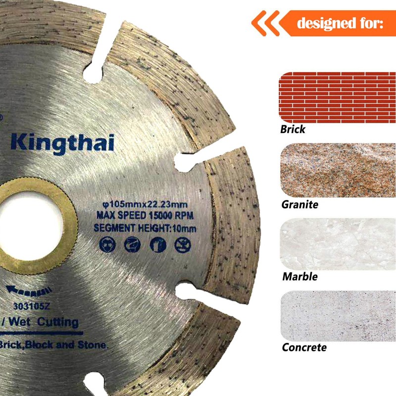 Kingthai 9 Inch Wet Dry Segmented Cutting Concrete Diamond Saw