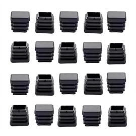 3/4" Square Tubing End Caps (20-Pack) - Durable Plastic Pipe Plugs Compatible with Furniture, Fitness Equipment & Fencing Posts