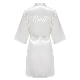Satin Kimono Robe Women – Silk Bathrobe Bridal, Lounge Robe Ladies