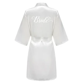 Satin Kimono Robe Women – Silk Bathrobe Bridal, Lounge Robe Ladies